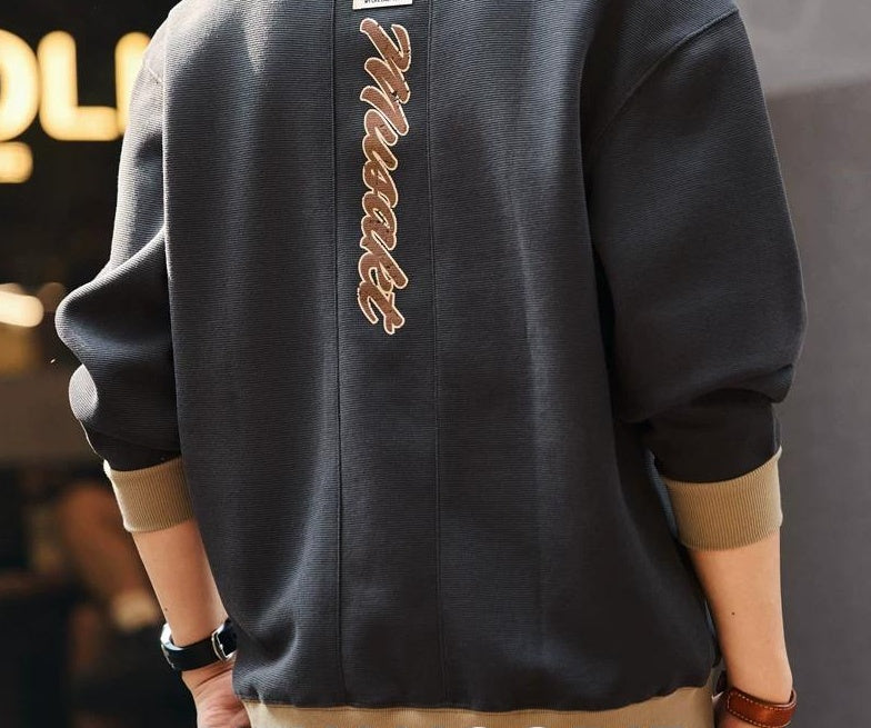 レトロブループリントセーター