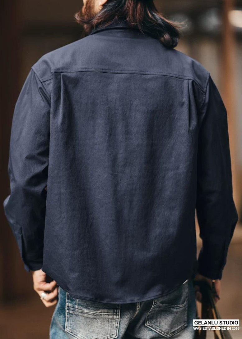 カジュアルロングスリーブワークシャツ