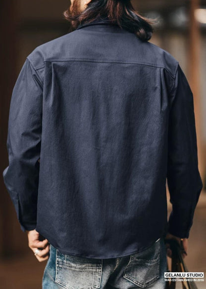 カジュアルロングスリーブワークシャツ