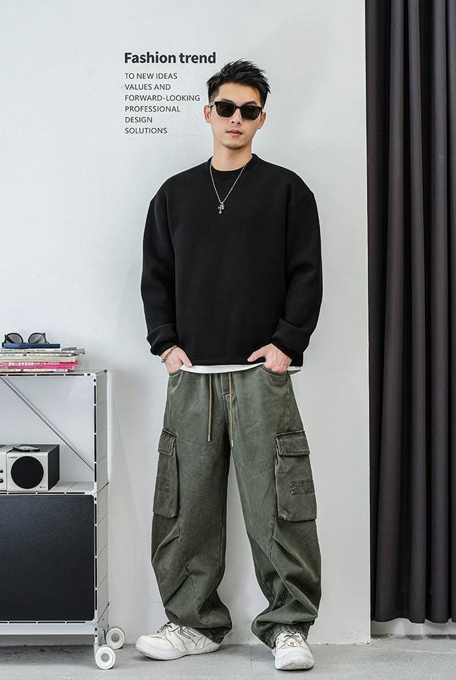 テクスチャードフリースセータートップ