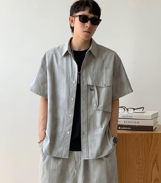 Gray Quick-Dry Casual Shirt