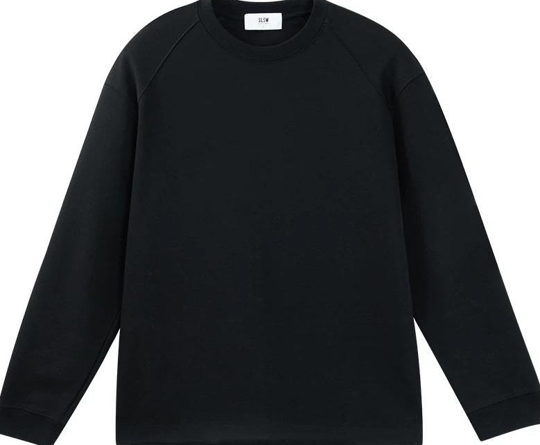 ベーシック ソリッド カラー ロングスリーブ Tシャツ