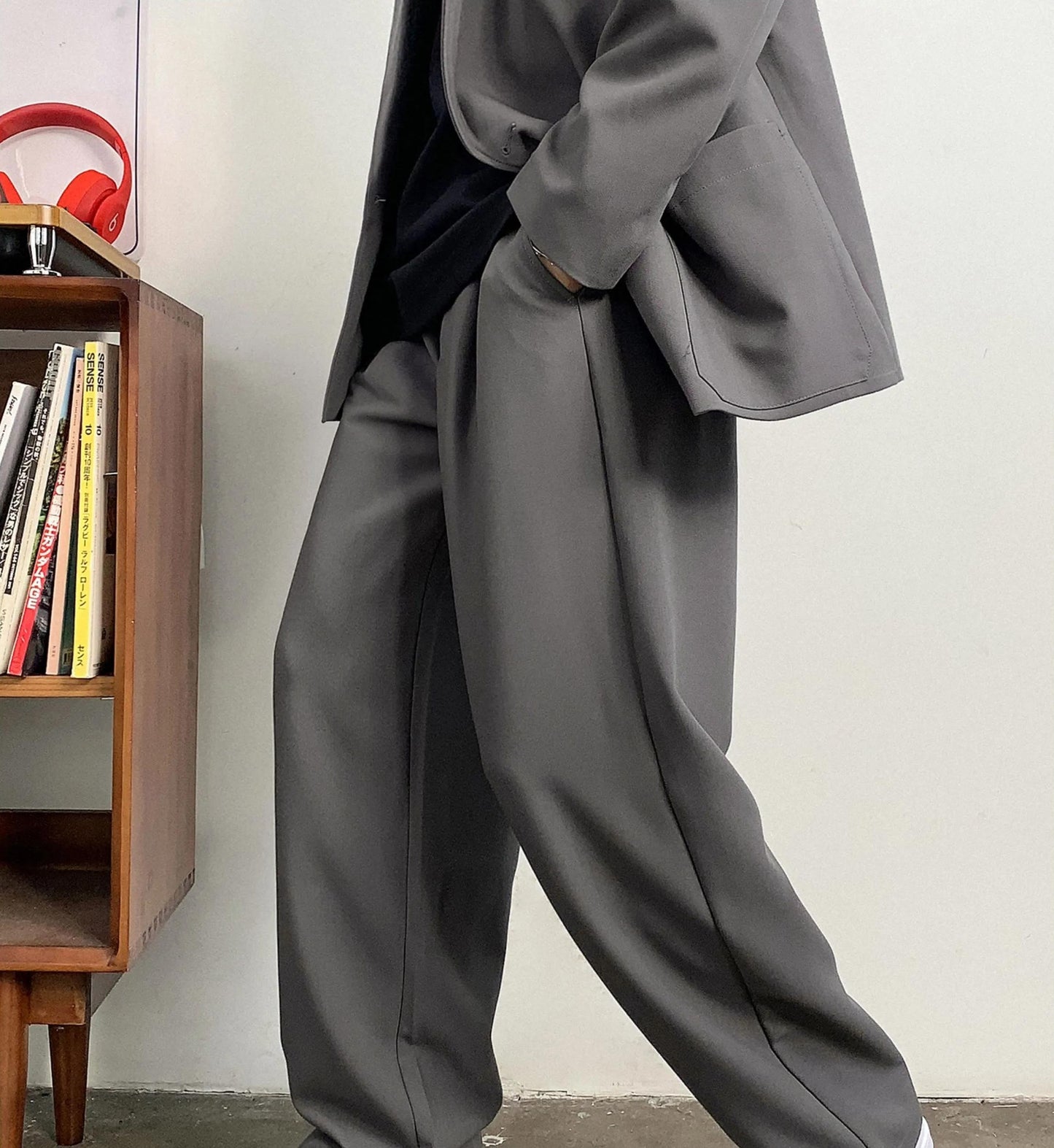 カジュアルルーズストレートパンツ