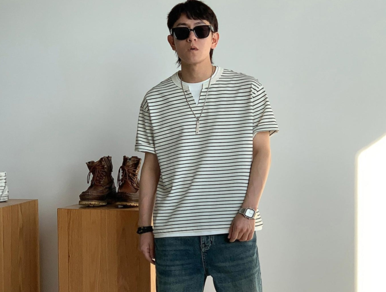 Striped Loose Fit Summer Tee