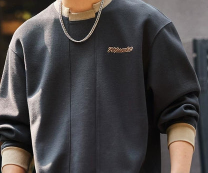 レトロブループリントセーター