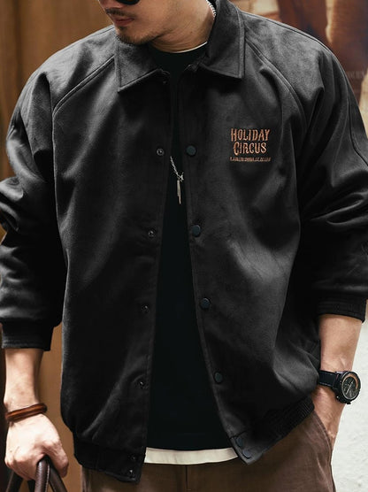 レトロスエードベースボールジャケット