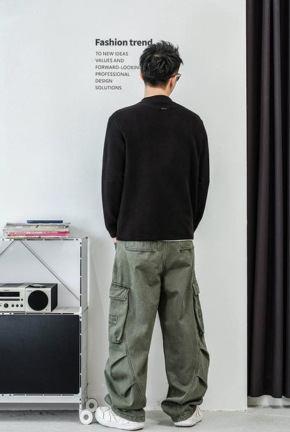 Cozy Mixed Fabric Long Sleeve