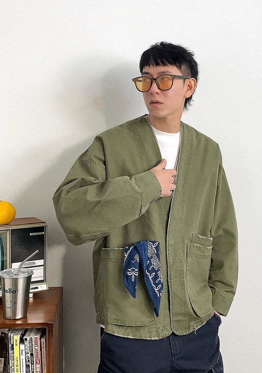 カジュアルデニムローブジャケット