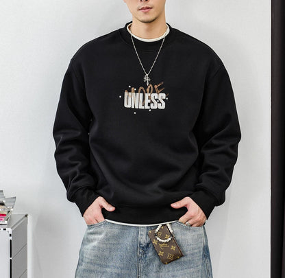 グラフィティスタイルプルオーバーセーター