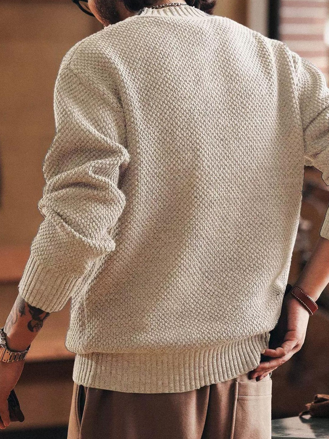 ヘビーウェイト ヘンリー ニット セーター