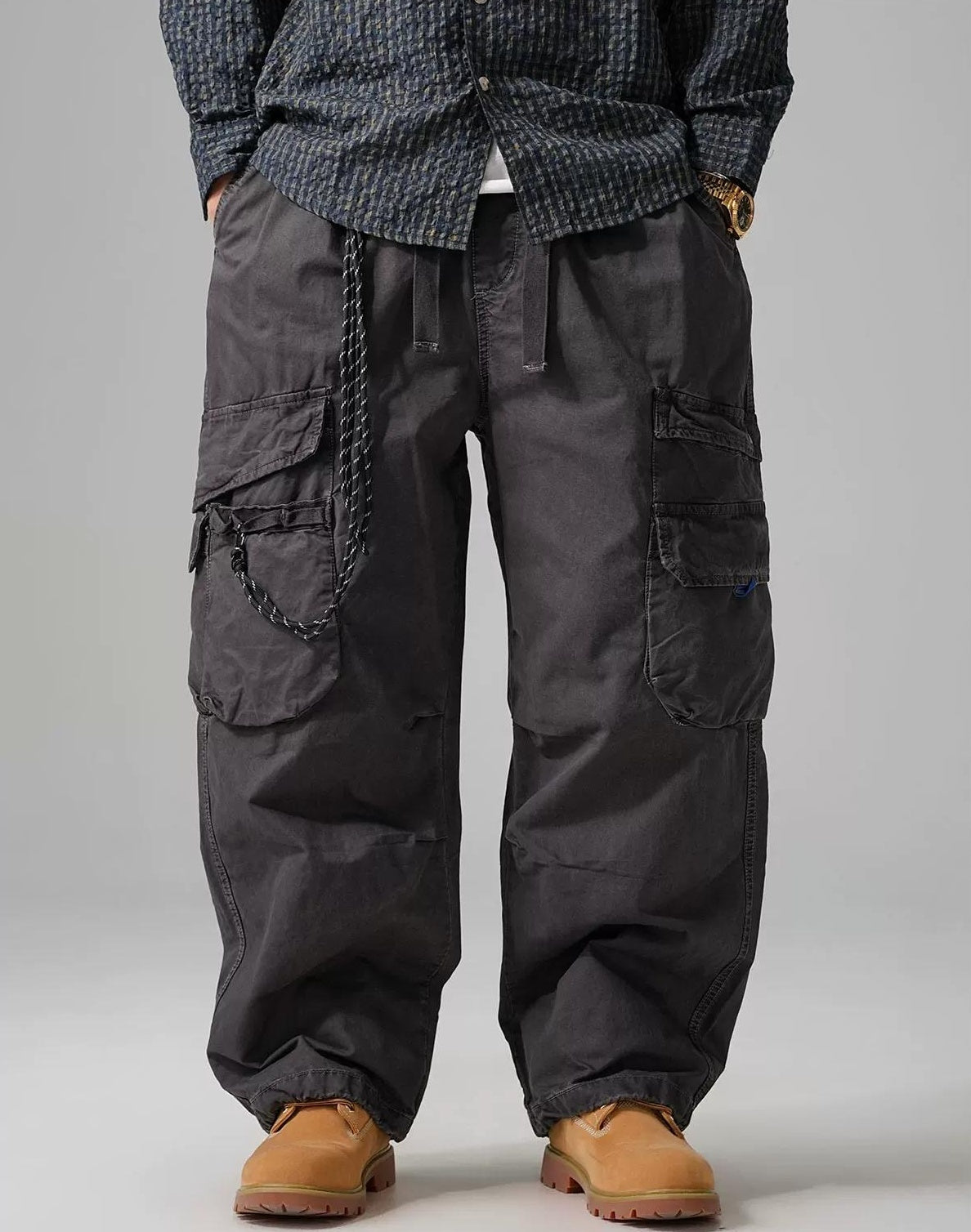 Wide-Leg Work Pants