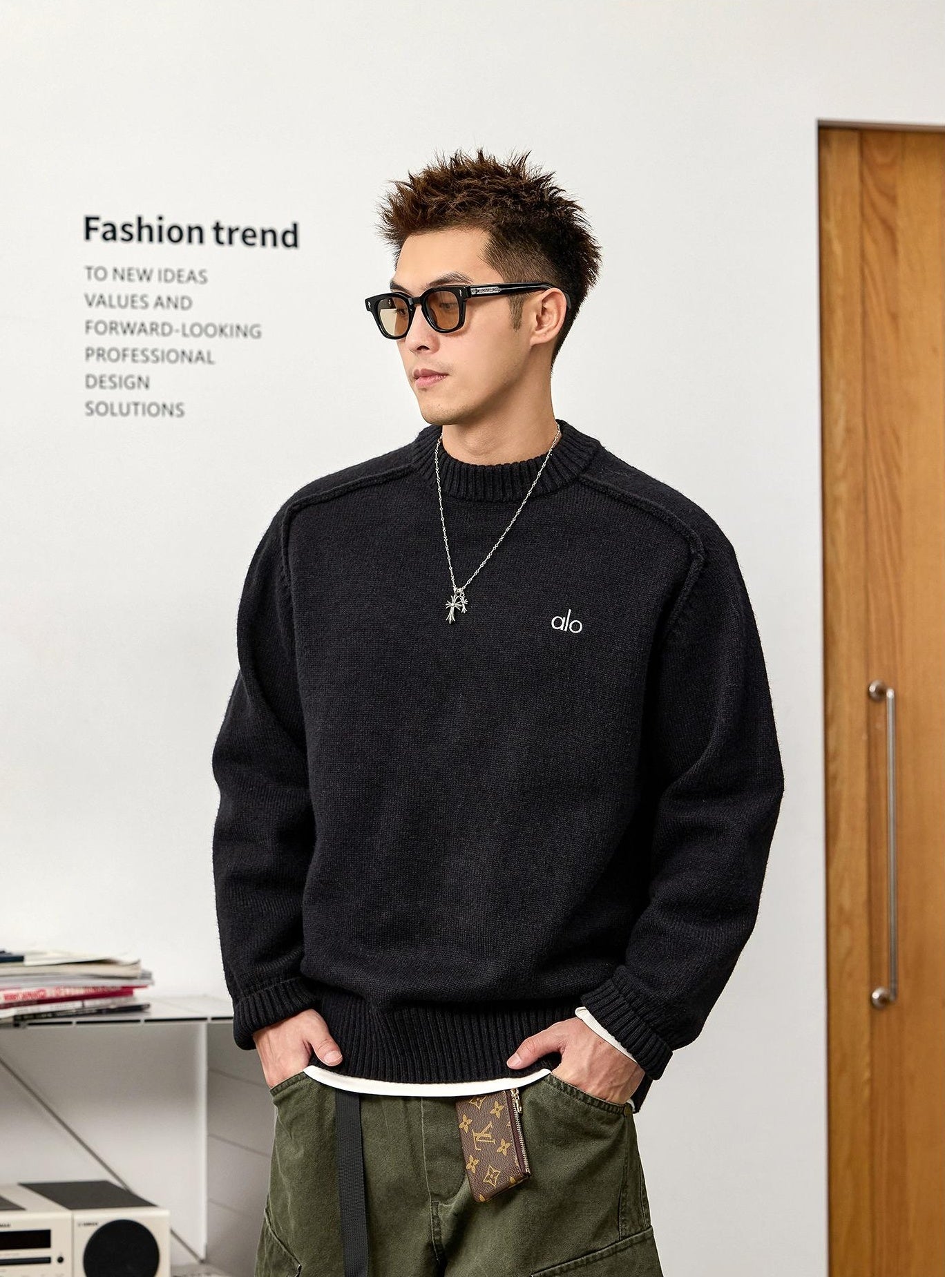 ヘビーウェイトブラックセーターティー