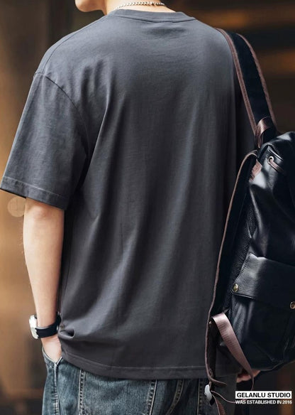 レトロプリント ルーズフィットTシャツ