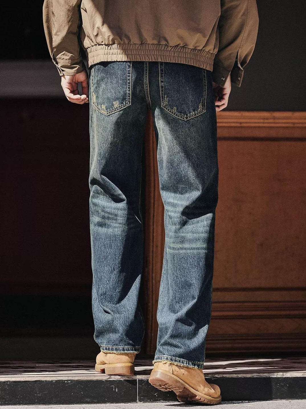 レトロブルーストレートジーンズ