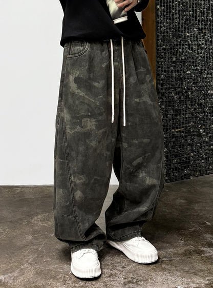 Retro Camouflage Fleece Pants