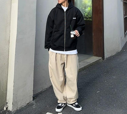 ウィンターフリースプリーツテーパードパンツ