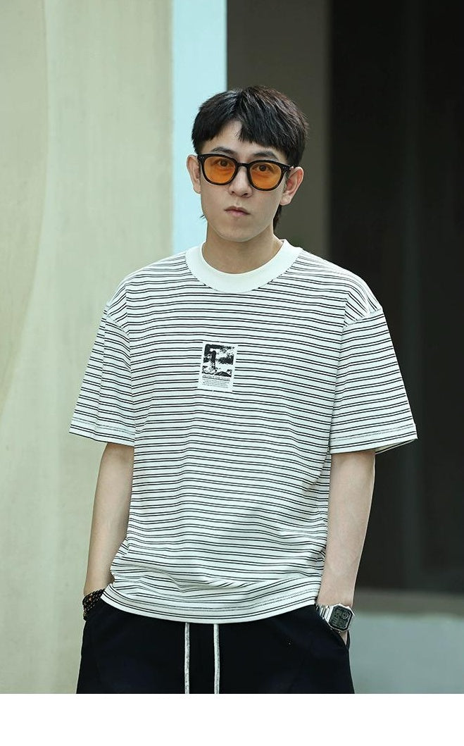Striped Patchwork T-Shirt