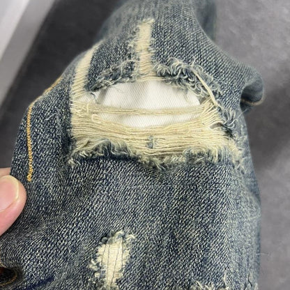 ワイルドパッチワークデニムパンツ