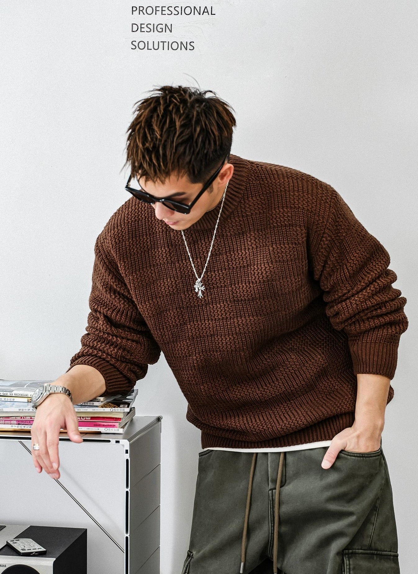 Heavyweight Twist Floral Pullover