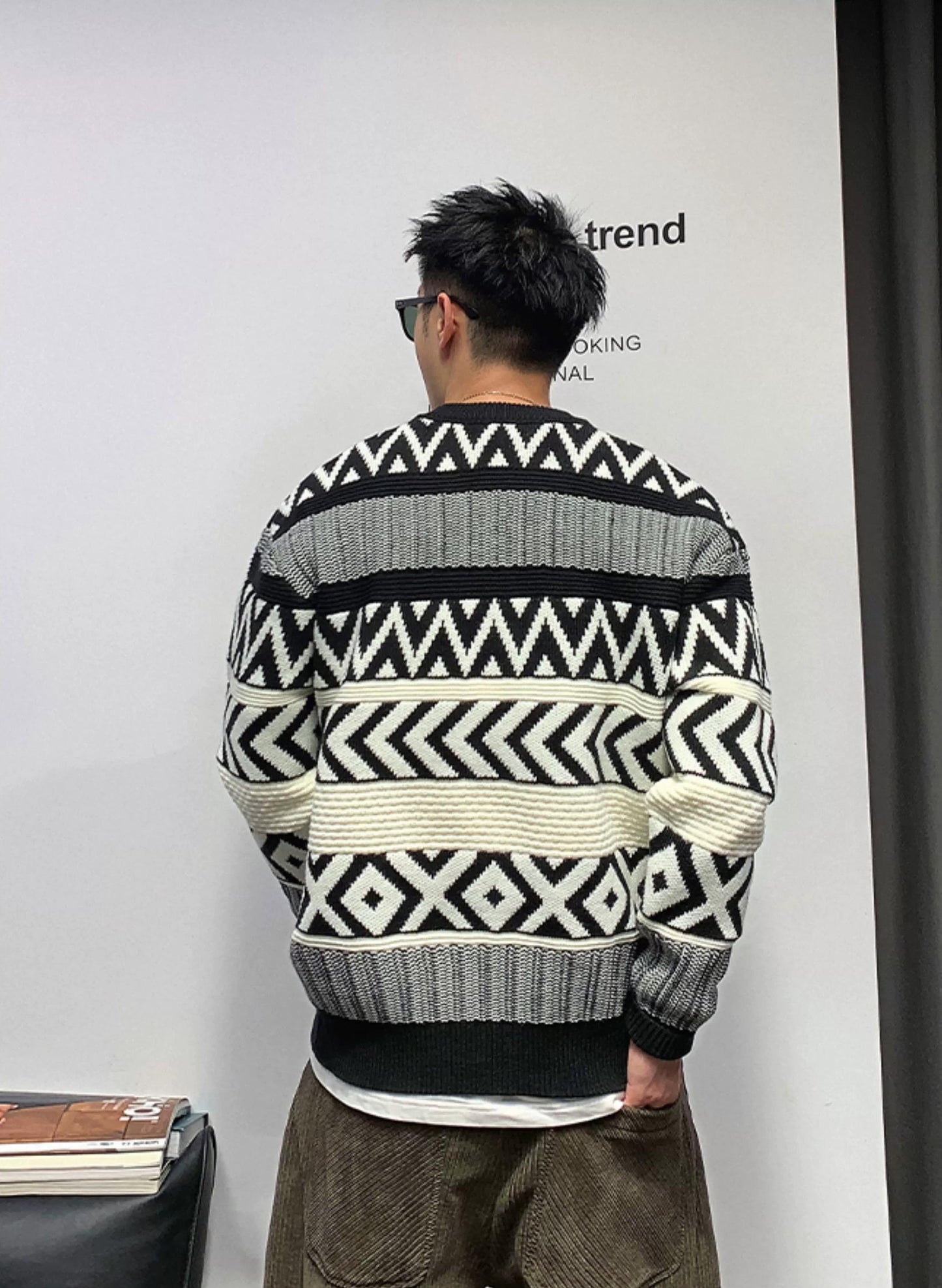 Vintage Retro Crew Neck Sweater
