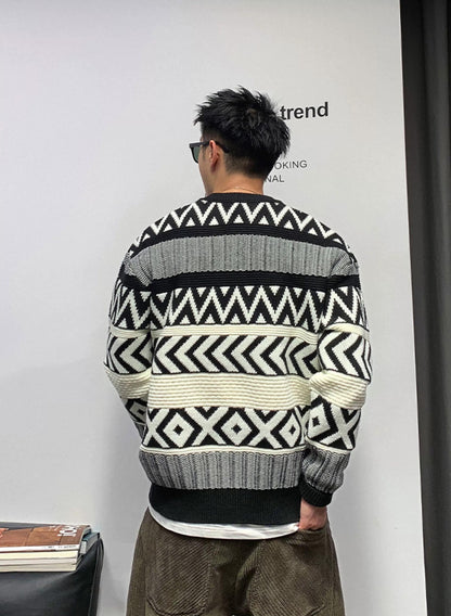 Vintage Retro Crew Neck Sweater