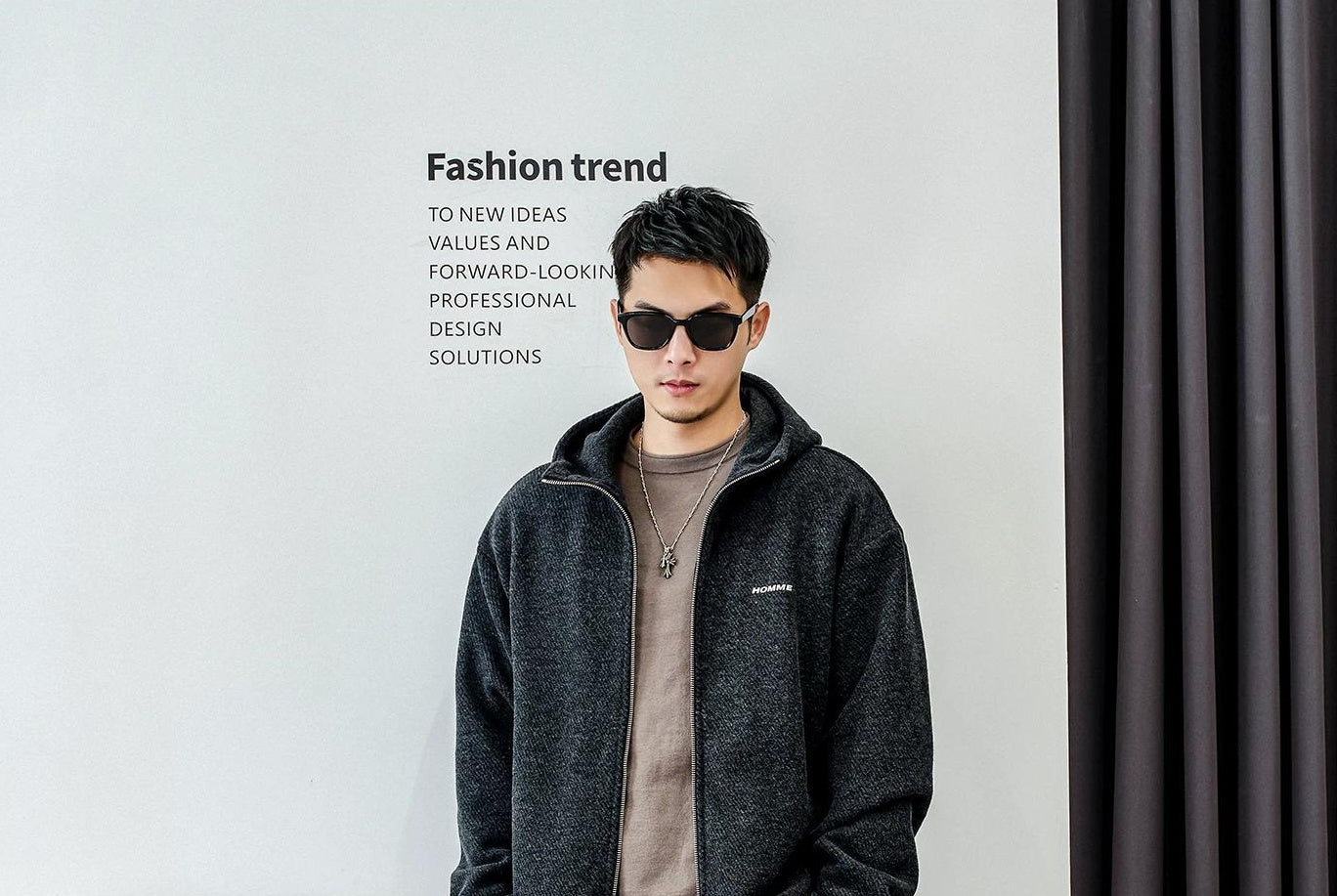 コージー フーデッド カーディガン ジャケット