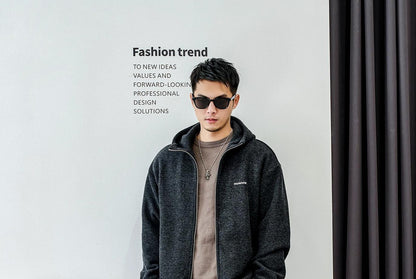 コージー フーデッド カーディガン ジャケット