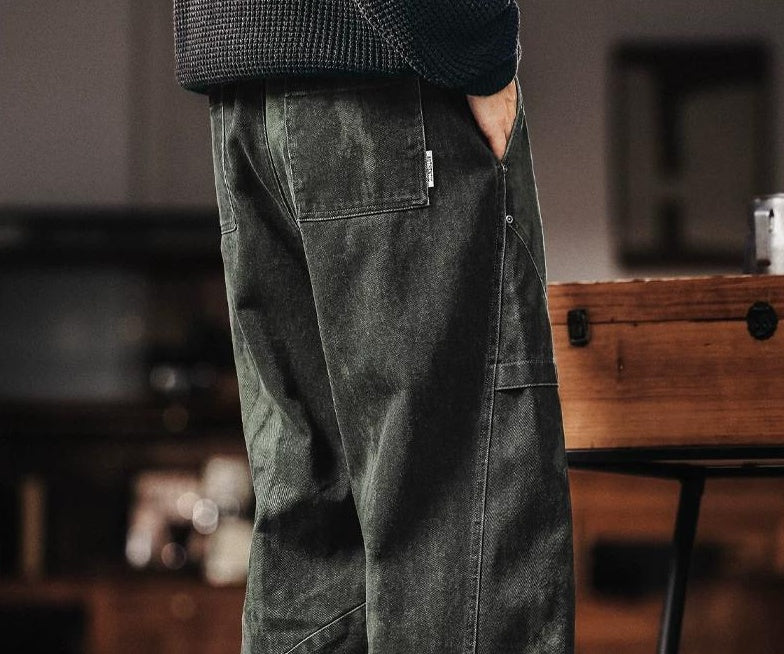 Retro Wide Leg Cargo Pants