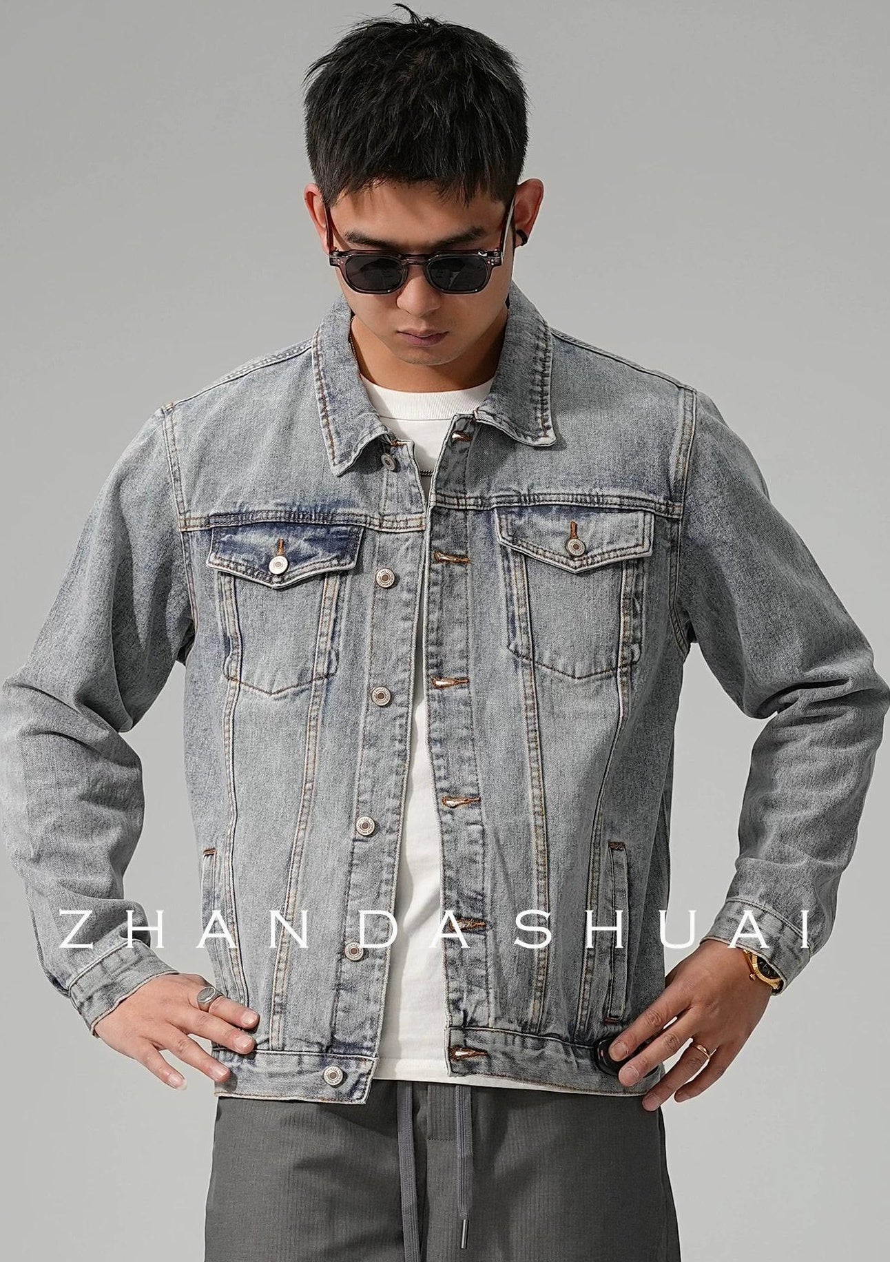 カジュアル レトロ デニムジャケット