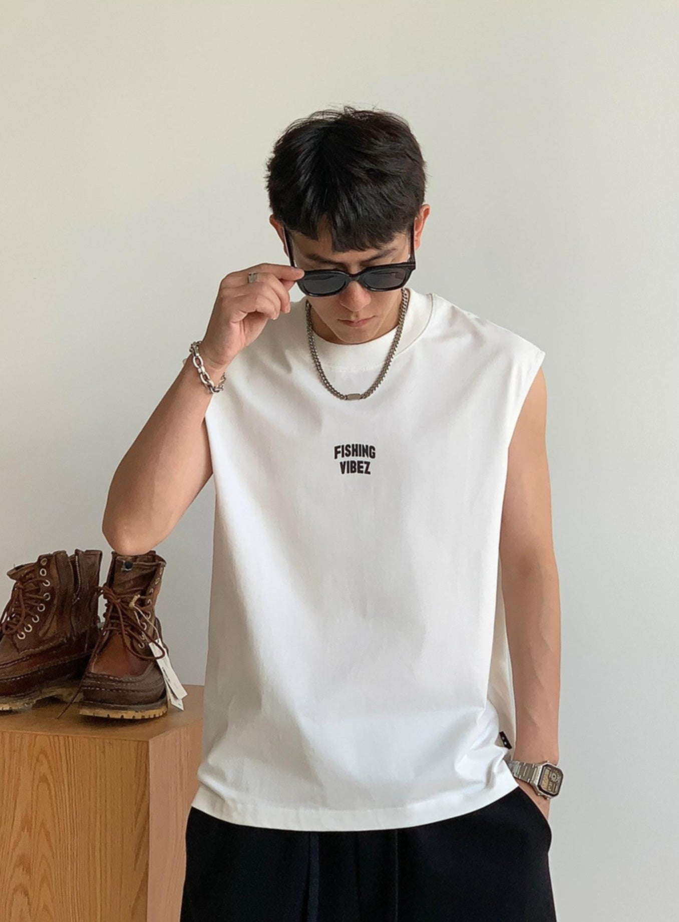 Breathable Cotton Sleeveless Tee