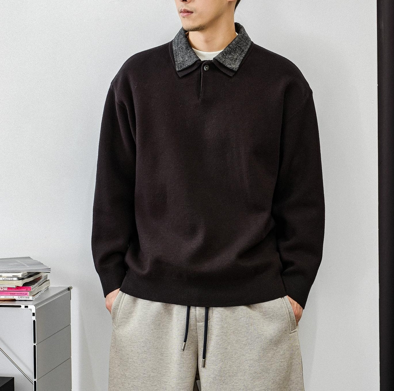 Casual Fake Two-Piece Jacket