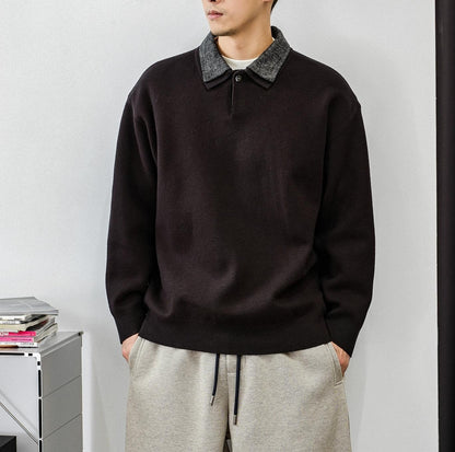 Casual Fake Two-Piece Jacket