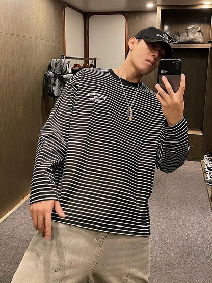 Striped Unisex Long Sleeve Tee