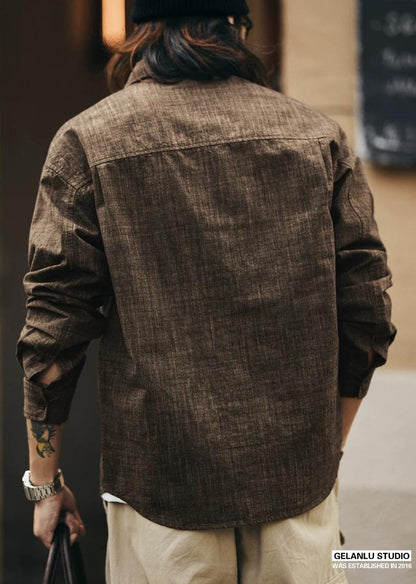 カジュアルバンブーコットンシャツ