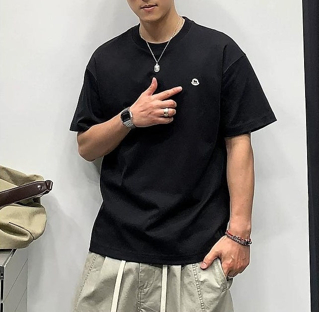 サマー ブreathable エンブロイダード Tシャツ