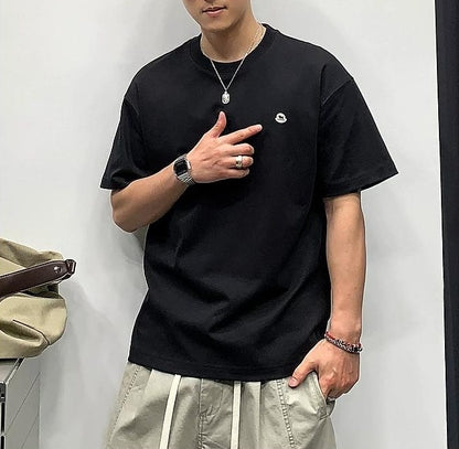 サマー ブreathable エンブロイダード Tシャツ