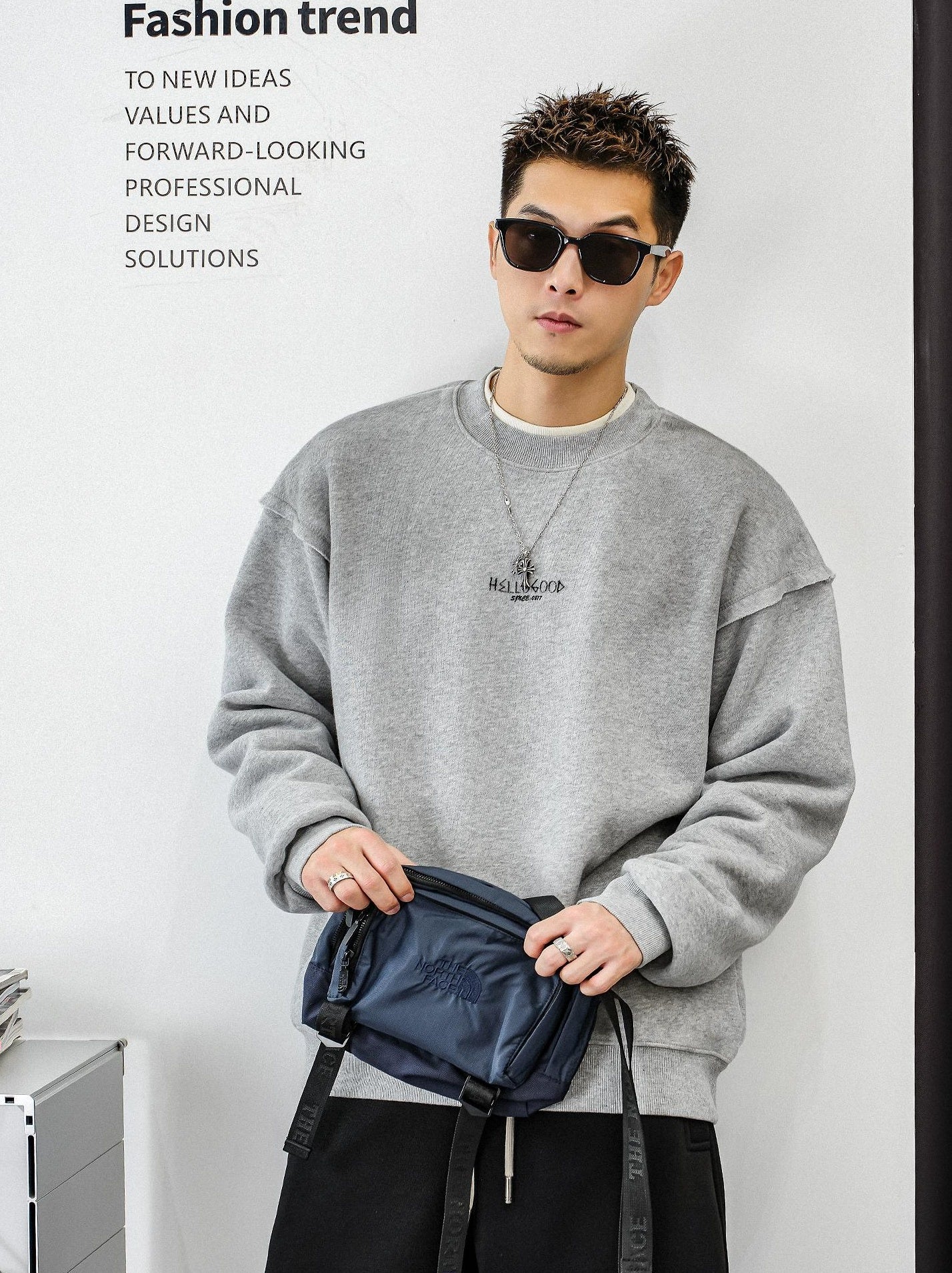 Fleece Layered Streetwear Top