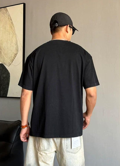 Retro Black Casual T-Shirt