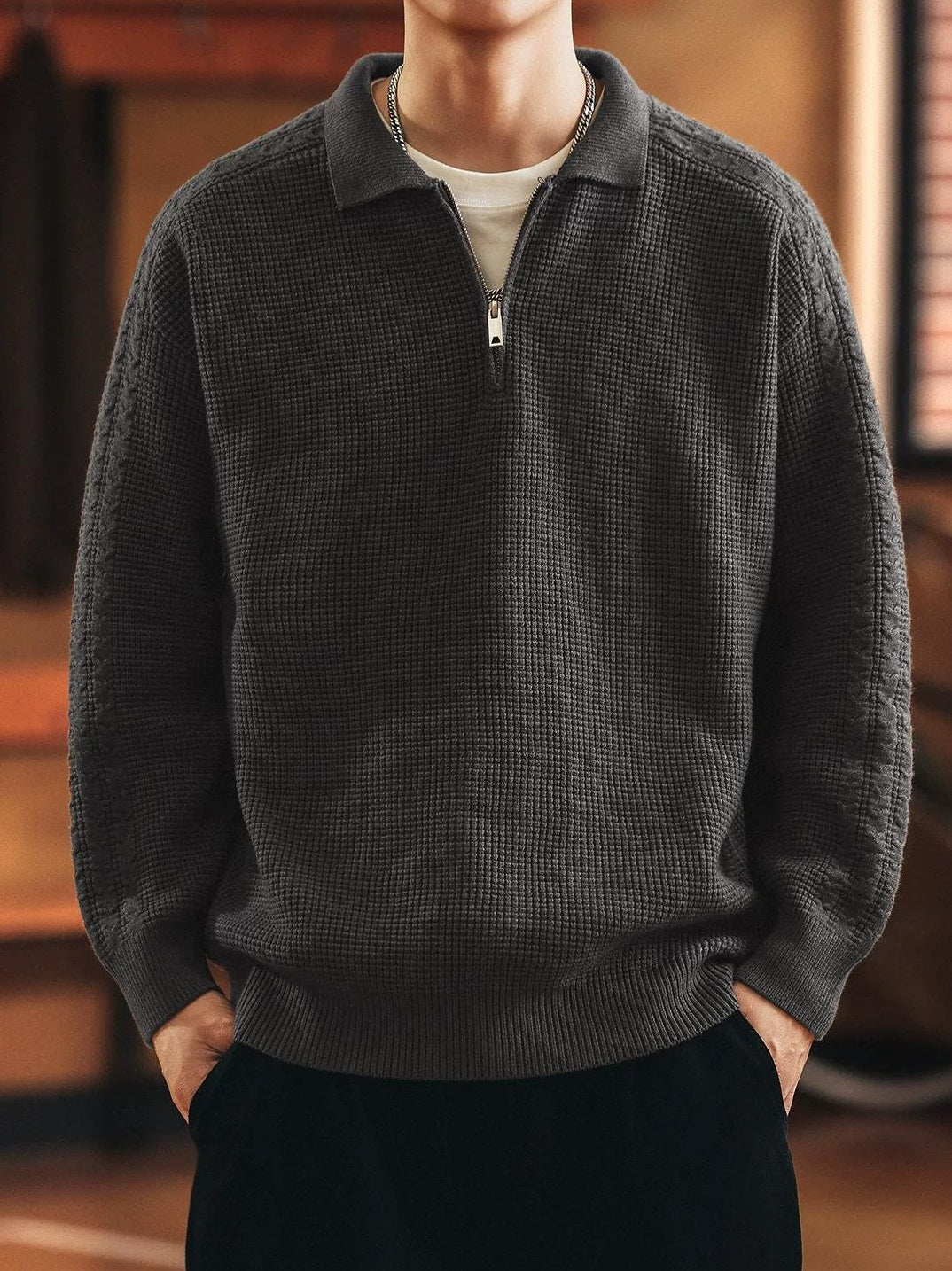 Chill Knit Polo Sweater