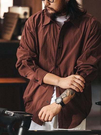 モアレシルクシャツジャケット