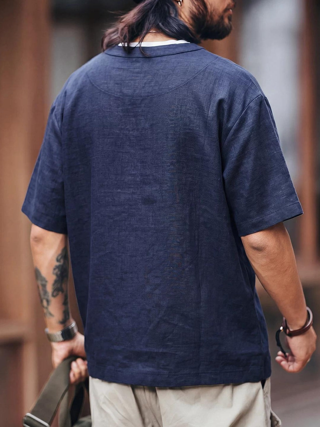 パッチワーク　ブイネック　Ｔシャツ