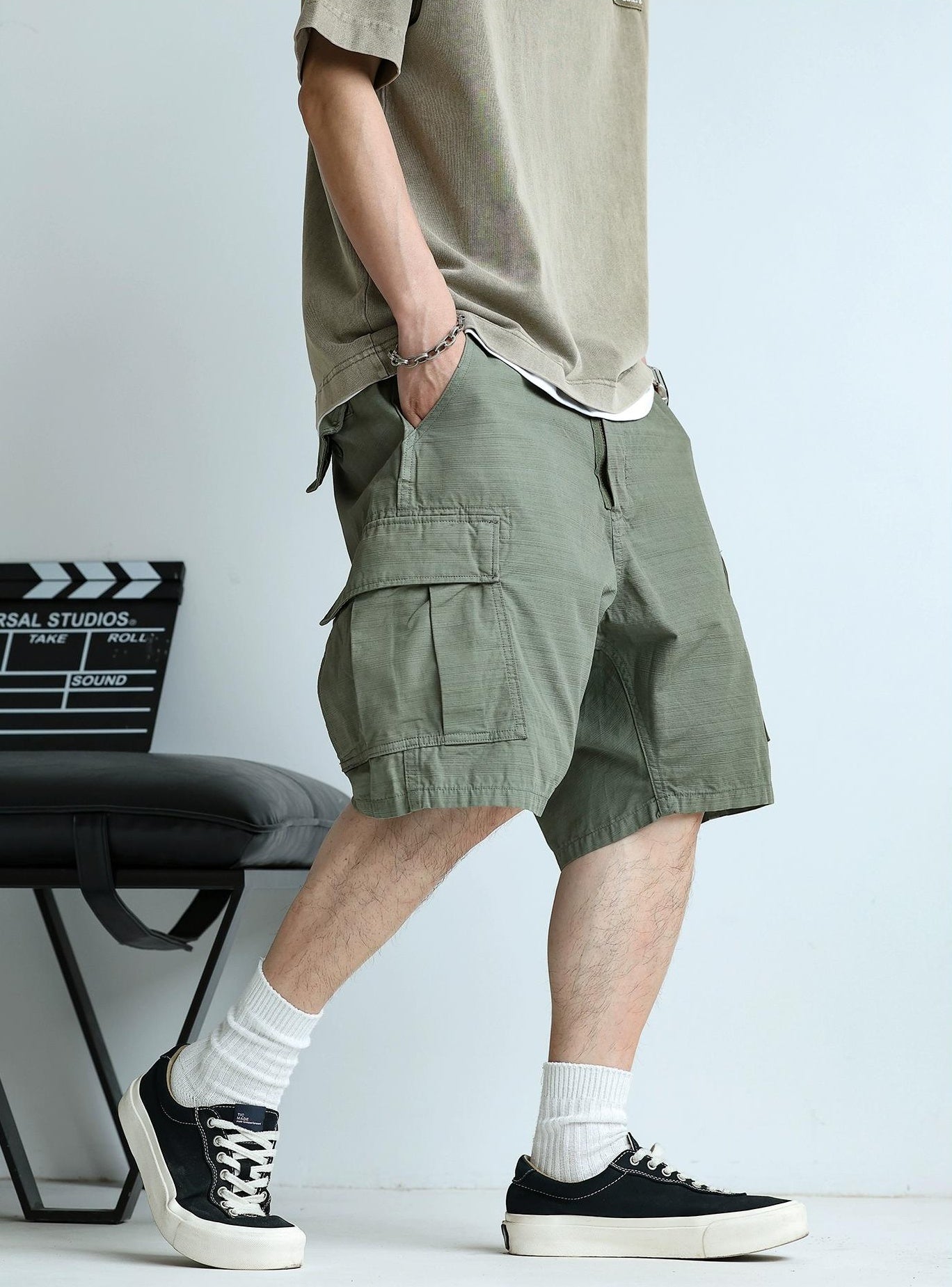 Multi-Pocket Casual Shorts