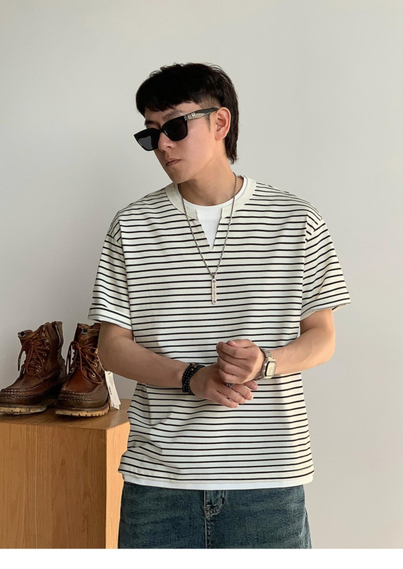 Striped Loose Fit Summer Tee