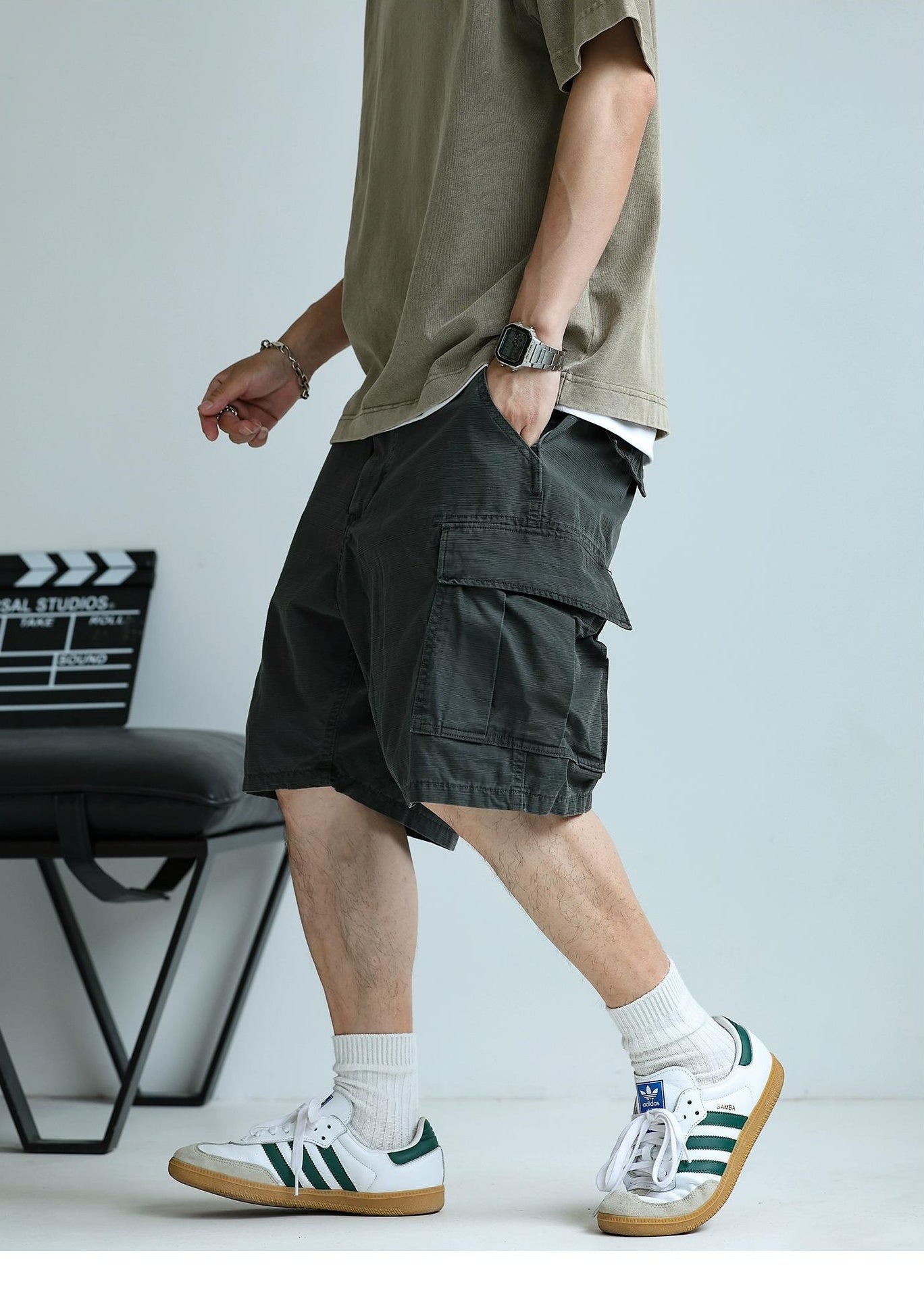 Multi-Pocket Casual Shorts