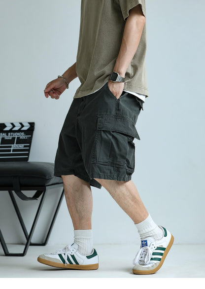 Multi-Pocket Casual Shorts
