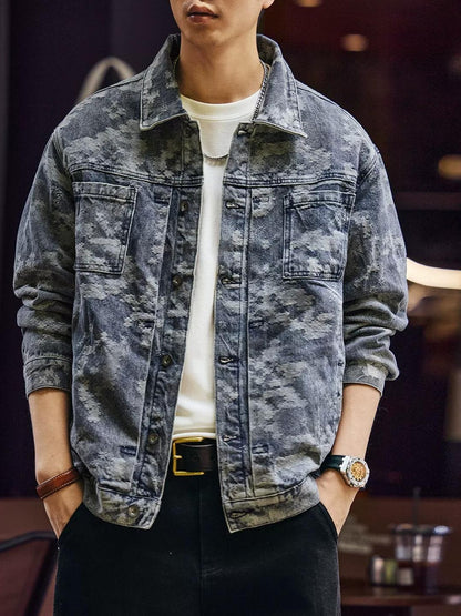 レトロカモフラージュデニムジャケット