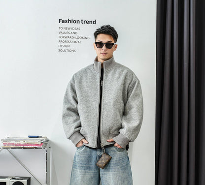 ツイードジップアップジャケット