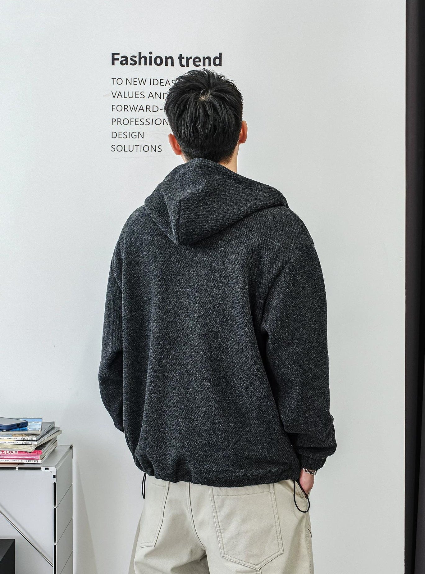 コージー フーデッド カーディガン ジャケット