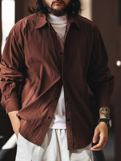 モアレシルクシャツジャケット