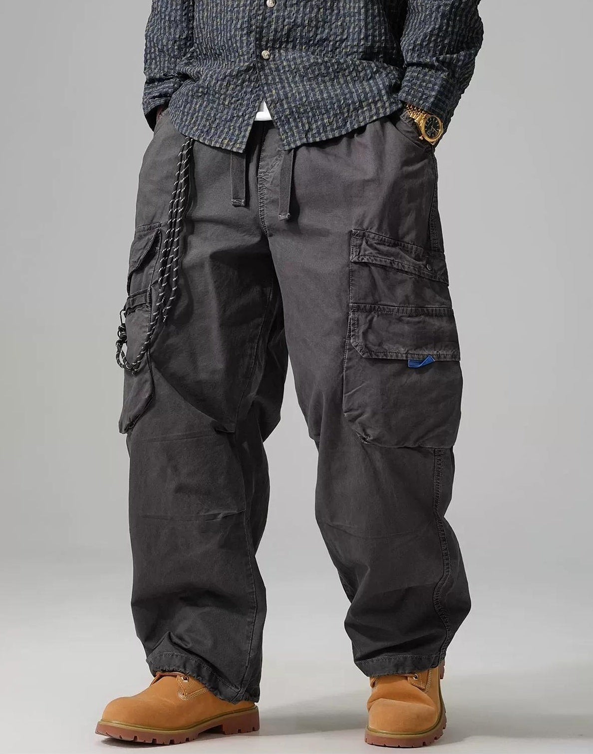 Wide-Leg Work Pants